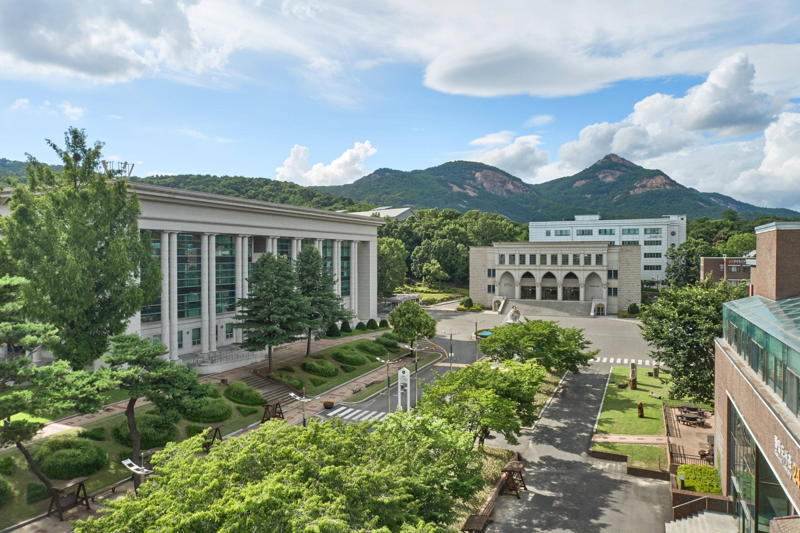 Sahmyook University's green Seoul campus and academic buildings